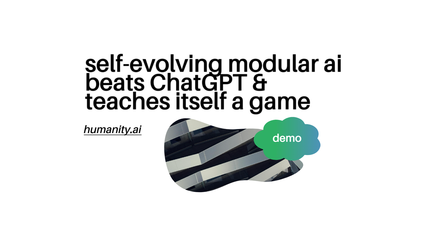 Self-evolving modular AI beats ChatGPT and teaches itself a game
